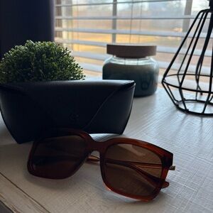 NEW DIFF Brown Square Sunglasses